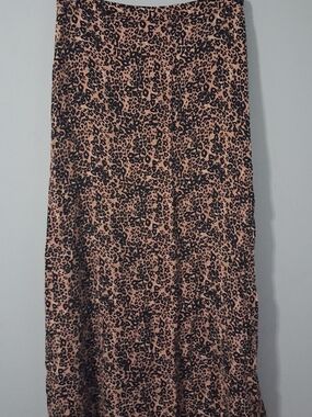 Wilfred Leopard Print Maxi Skirt in Blush and Black
